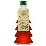 Syrop o smaku wiśnia – butelka choinka 250 ml, wzór gwiazdki (składnik zestawu)