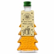 Syrop o smaku miód z cytryną – butelka choinka 250 ml, wzór serca (składnik zestawu)