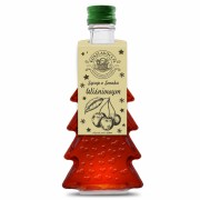 Syrop o smaku wiśnia – butelka choinka 250 ml, wzór serca (składnik zestawu)