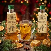 Syrop o smaku miodu z cytryną w gładkiej szklanej butelce choince 250 ml – dwie butelki herbata