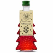 Zestaw 20 syropów o smaku malinowym w butelkach choinkach 250 ml w serca – zdjęcie produktowe