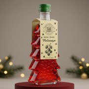 Zestaw 20 syropów o smaku malinowym w butelkach choinkach 250 ml w serca – podium czerwone