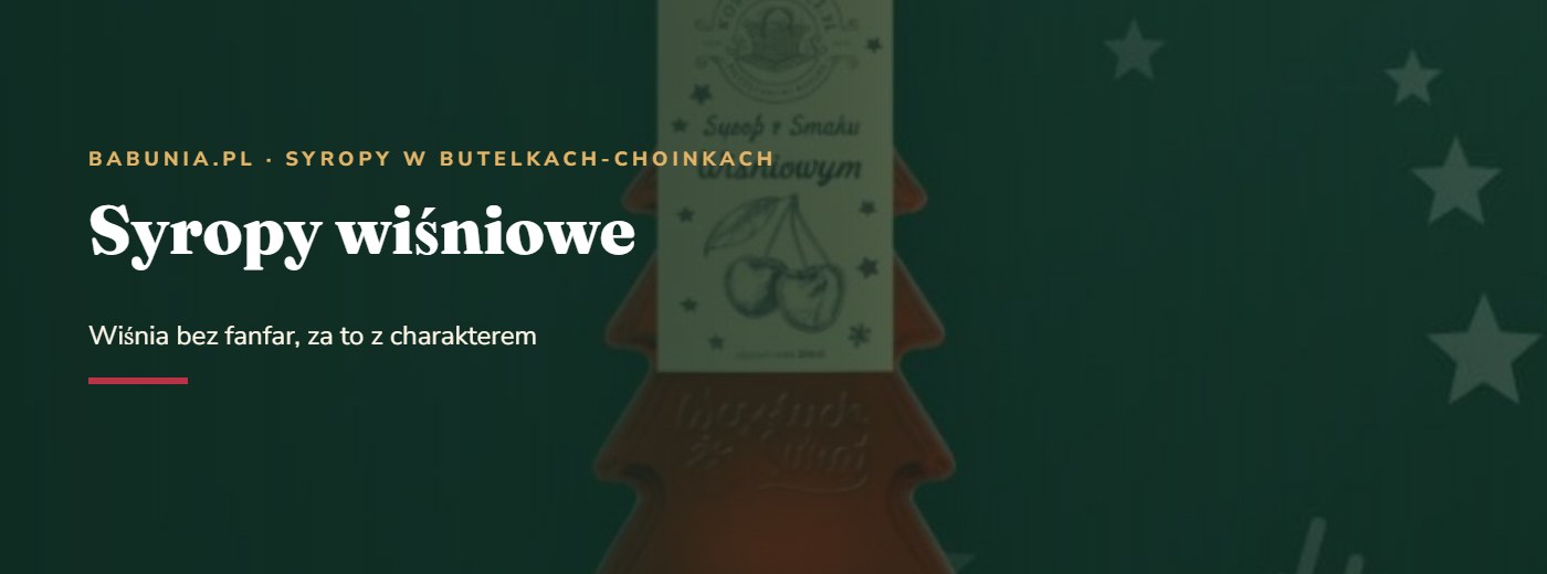 Syrop wiśniowy do herbaty w szklanej butelce choince 250 ml